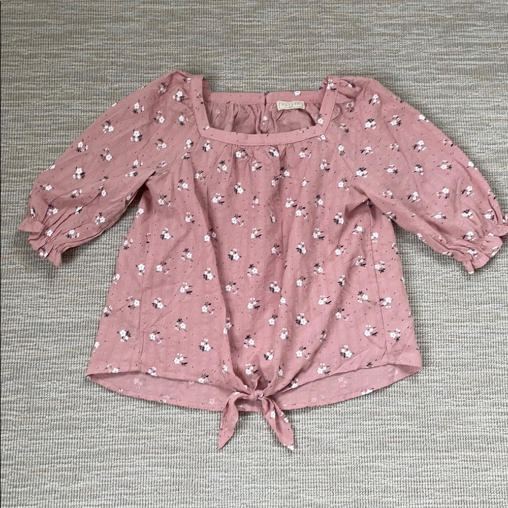 Hayden Girls square neck / tie front top